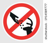 do not feed the deer ban mark.... | Shutterstock .eps vector #1914589777