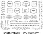 calligraphic design elements .... | Shutterstock .eps vector #1924504394