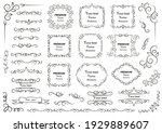 calligraphic design elements .... | Shutterstock .eps vector #1929889607