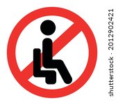 do not sit here signage for... | Shutterstock .eps vector #2012902421