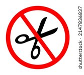 no scissors prohibition sign... | Shutterstock .eps vector #2147836837