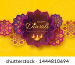 diwali festival holiday design... | Shutterstock .eps vector #1444810694