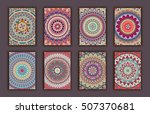 collection retro cards. ethnic... | Shutterstock .eps vector #507370681