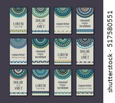 vintage banners cards set.... | Shutterstock .eps vector #517580551