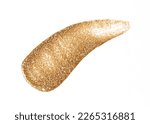 Small photo of Eye shadow glitter shimmer makeup gel gold brown silver smudge white isolated background