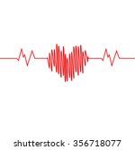 Cardiogram Of Love Heart Icon...