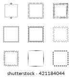 collection of decorative frames  | Shutterstock .eps vector #421184044