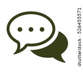 speech bubbles icon  flat... | Shutterstock .eps vector #526455571