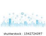 smart city of communication.... | Shutterstock .eps vector #1542724397
