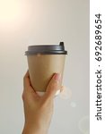 take away paper coffee cup  | Shutterstock . vector #692689654