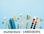notebook  note  pen  paper clip ... | Shutterstock . vector #1480330391