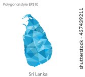 sri lanka map in geometric... | Shutterstock .eps vector #437439211