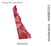 delaware map in geometric... | Shutterstock .eps vector #466881311
