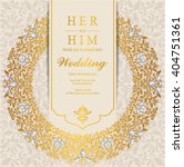 wedding invitation or card with ... | Shutterstock .eps vector #404751361