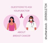 breast cancer awareness. ask a... | Shutterstock .eps vector #2050012724