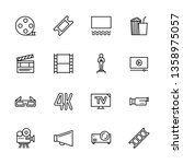 simple set symbols cinema ... | Shutterstock . vector #1358975057