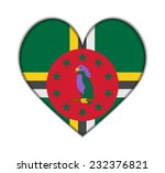 dominica heart flag vector... | Shutterstock .eps vector #232376821