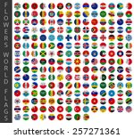 flowers world flags | Shutterstock .eps vector #257271361
