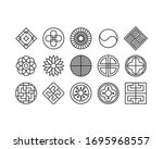 korea traditional pattern... | Shutterstock .eps vector #1695968557