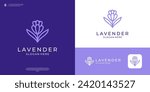 minimalist lavender logo with...