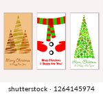 merry christmas and happy new... | Shutterstock .eps vector #1264145974