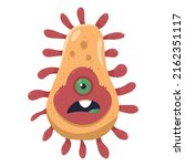 cute yellow bacteria vector... | Shutterstock .eps vector #2162351117