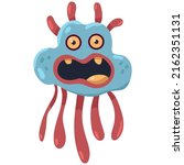cartoon bacteria vector... | Shutterstock .eps vector #2162351131