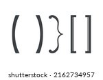 curly braces vector icons set... | Shutterstock .eps vector #2162734957