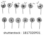 set of stylized dandelions.... | Shutterstock .eps vector #1817320931