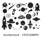 set of space objects.... | Shutterstock .eps vector #1925108894