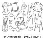 set of artist supplies.... | Shutterstock .eps vector #1952640247