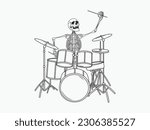 an illustration of a drummer's...