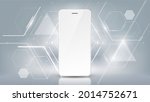 realistic white smartphone... | Shutterstock .eps vector #2014752671