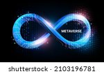 metaverse technology concept... | Shutterstock .eps vector #2103196781
