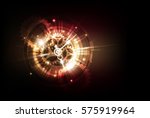 abstract futuristic technology... | Shutterstock .eps vector #575919964