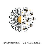 decorative cute daisy... | Shutterstock .eps vector #2171335261