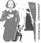 Vector Drawing Of Shakespeare...