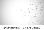 abstract molecules on gray... | Shutterstock .eps vector #1457505587