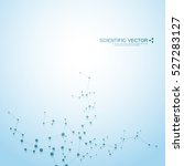 molecule dna and neurons vector.... | Shutterstock .eps vector #527283127