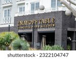 Small photo of Newport Beach, CA, USA - May 24, 2023: The Mayors Table Pacific Pub and Kitchen is a restaurant located in the Lido House in Lido Marina Village.