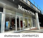 Small photo of Oberding, Germany - August 19, 2023: Marc O’Polo is a Swedish and German fashion brand that was started in 1967 by Rolf Lind, Gote Huss and Jerry O'Sheets.