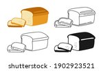 Bread Sliced Bakery Icon Set ...