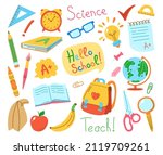 back to school hand drawn... | Shutterstock .eps vector #2119709261