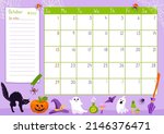October Page Calendar Template...