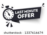 vector black last minute offers ... | Shutterstock .eps vector #1337616674