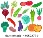 vegetables isolated on white... | Shutterstock .eps vector #460592731