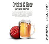 Cricket Ball With Mug Of Beer....