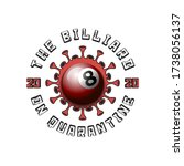 coronavirus sign with billiard... | Shutterstock .eps vector #1738056137