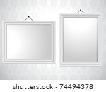 vector   white picture frames... | Shutterstock .eps vector #74494378