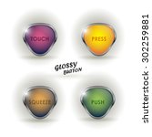 set of colorful web buttons on... | Shutterstock .eps vector #302259881